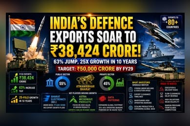 India Defence Exports Reach Record ₹38,424 Cr in FY26