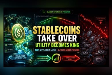 Crypto Market Shifts: Stablecoins Rise As Altcoins Face Pressure