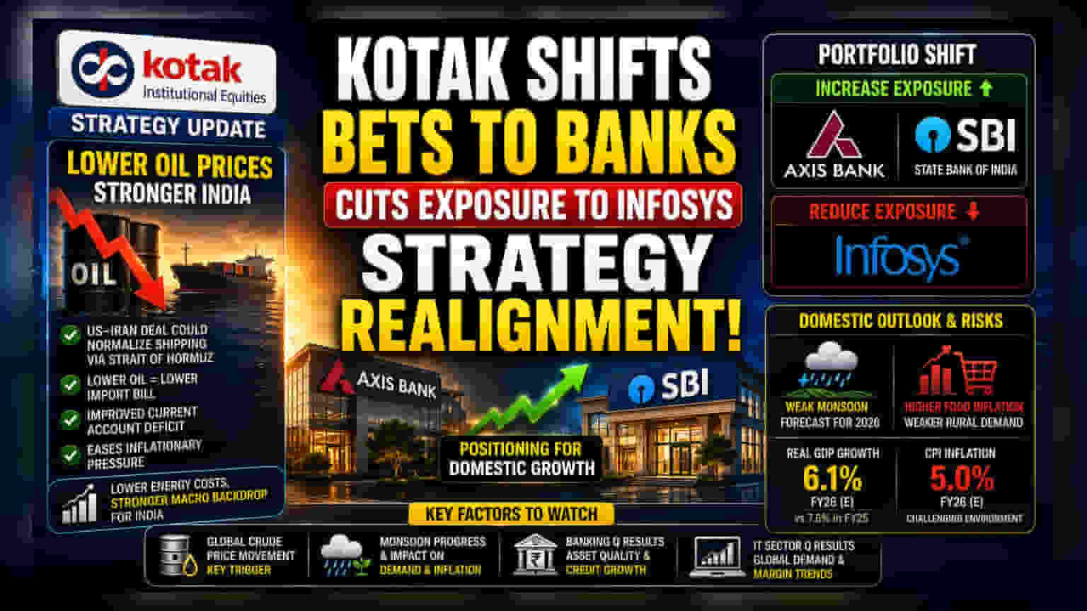 Kotak Equities Shifts Portfolio: Banks Gain, IT Loses Weight