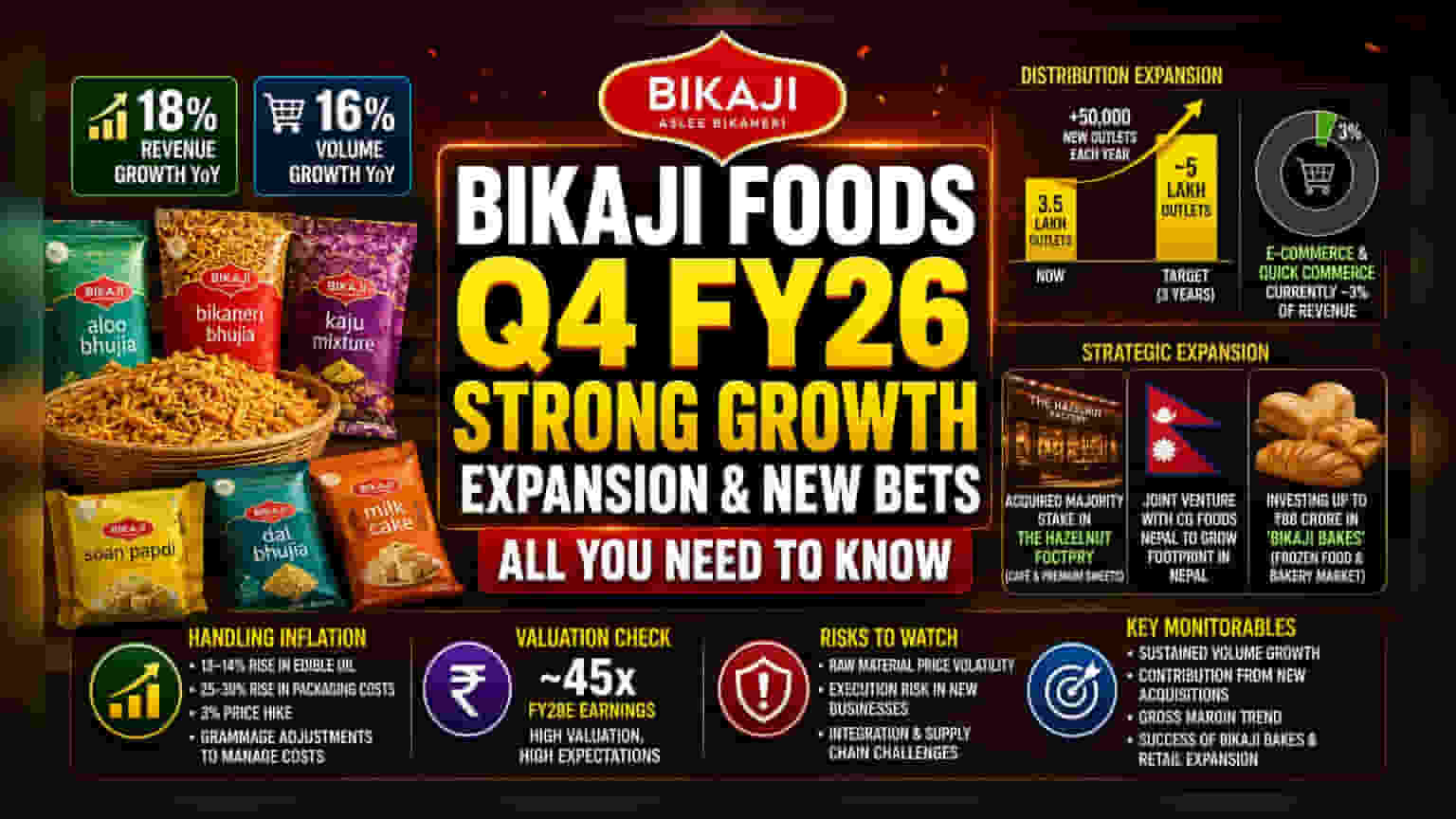 Bikaji Foods चा शानदार परफॉर्मन्स! रेव्हेन्यूत **18%** वाढ, वितरणाचे मोठे जाळे उभारणार