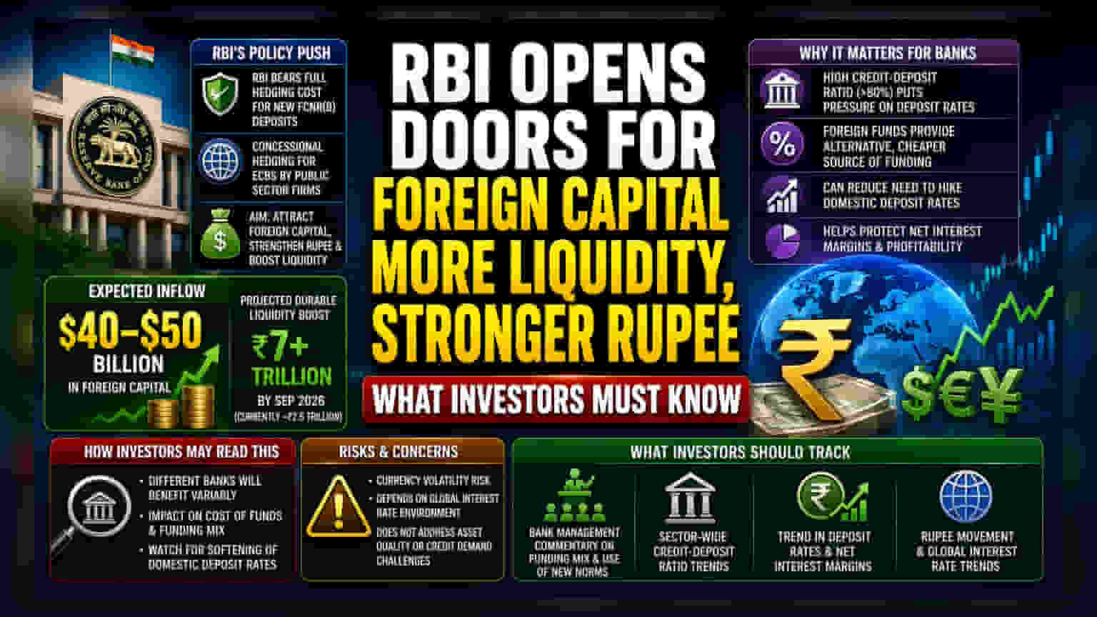 RBI चा मोठा निर्णय: परकीय चलनाचे नियम सोपे, बँकिंग क्षेत्राला मोठा दिलासा
