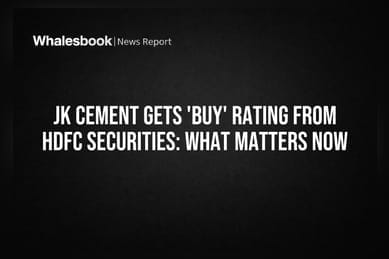JK Cement Gets 'Buy' Rating From HDFC Securities: What Matters Now