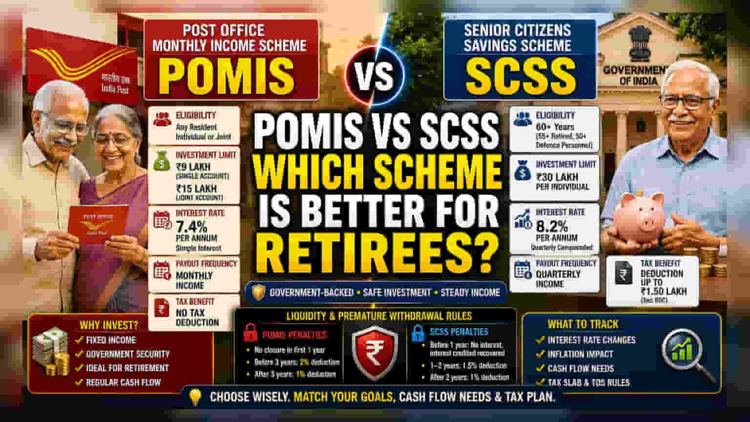 POMIS vs. SCSS: రిటైర్మెంట్ కోసం ఏ స్కీమ్ బెటర్? పూర్తి వివరాలు!