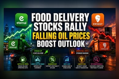 Food Delivery Stocks Rally as Crude Oil Prices Ease