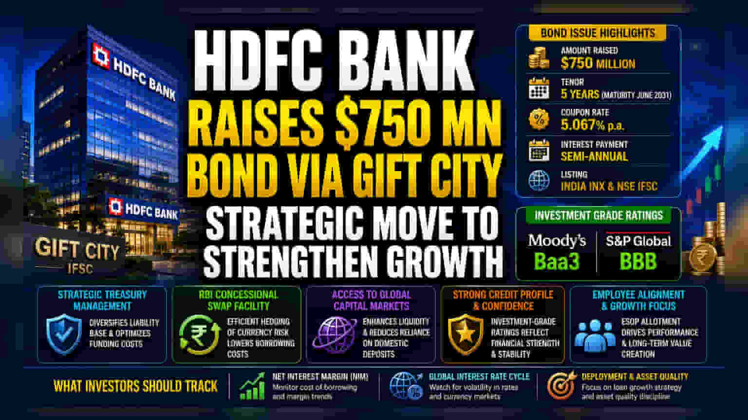 HDFC Bank Raises $750 Million at GIFT City: What Investors Should Know