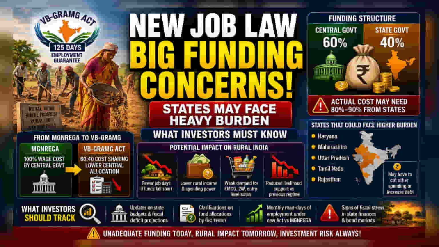 New Rural Job Scheme Funding Gap Strains State Budgets