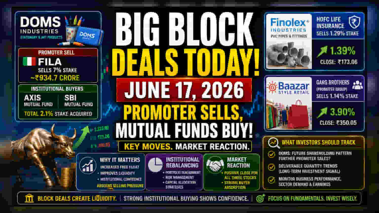 Institutional Buying Cushions DOMS as Promoter FILA Sells Stake