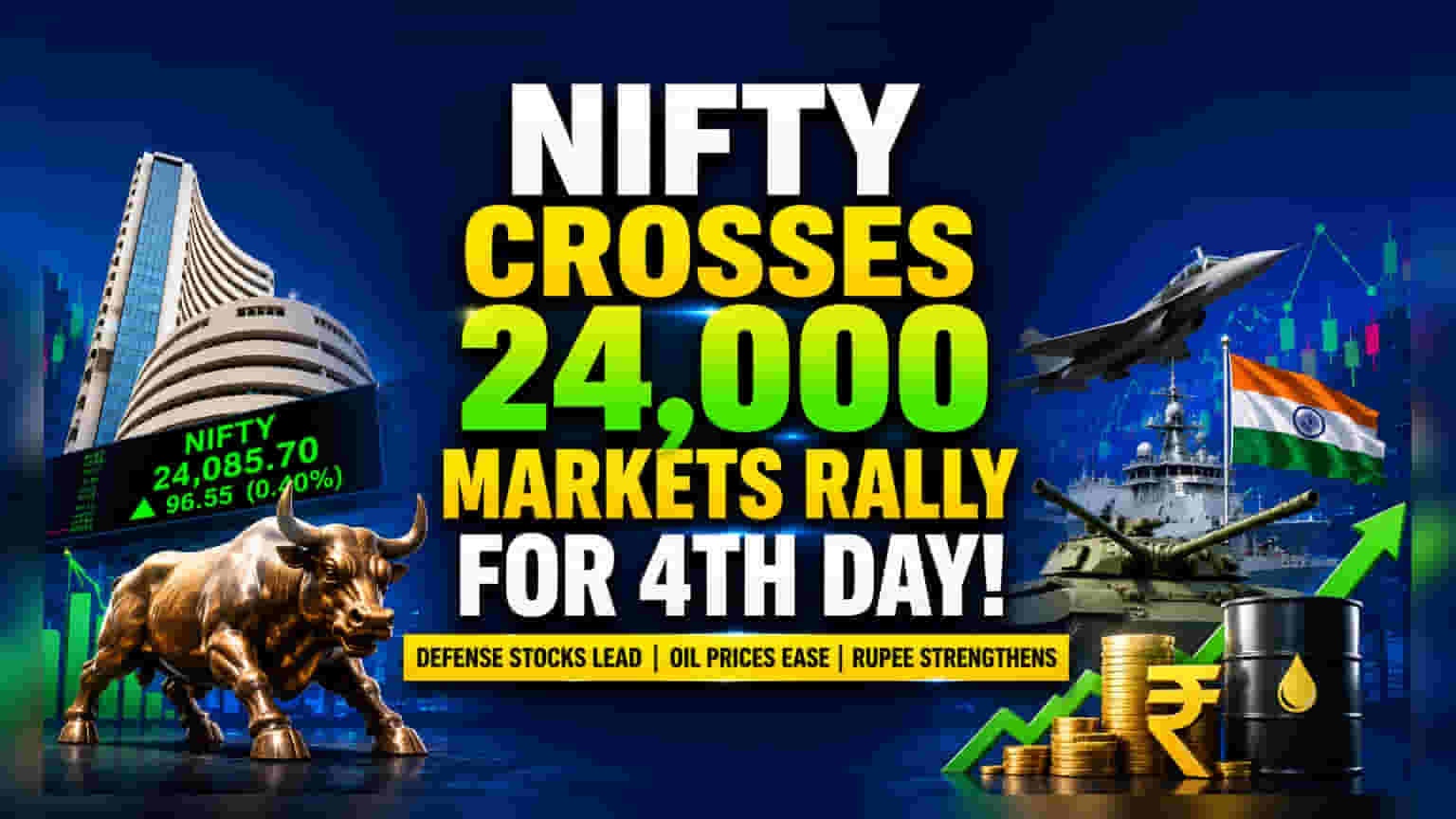 Markets Surge: Nifty Hits 24,000 Milestone