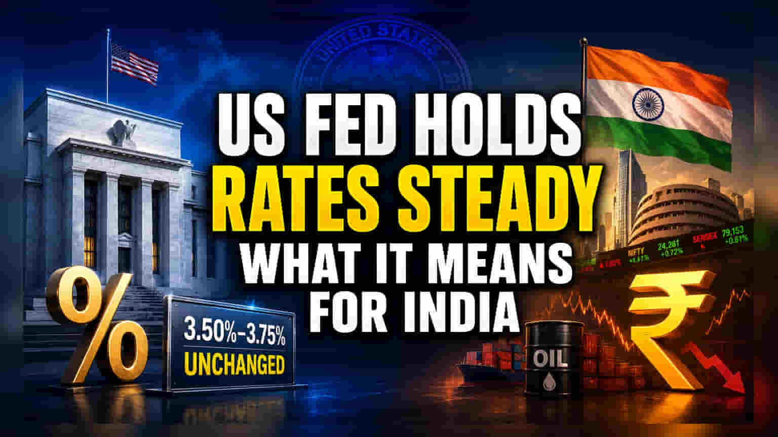 US Fed ਨੇ ਸਥਿਰ ਰੱਖੇ ਵਿਆਜ ਦਰਾਂ: ਭਾਰਤੀ ਬਾਜ਼ਾਰਾਂ 'ਤੇ ਕੀ ਹੋਵੇਗਾ ਅਸਰ?