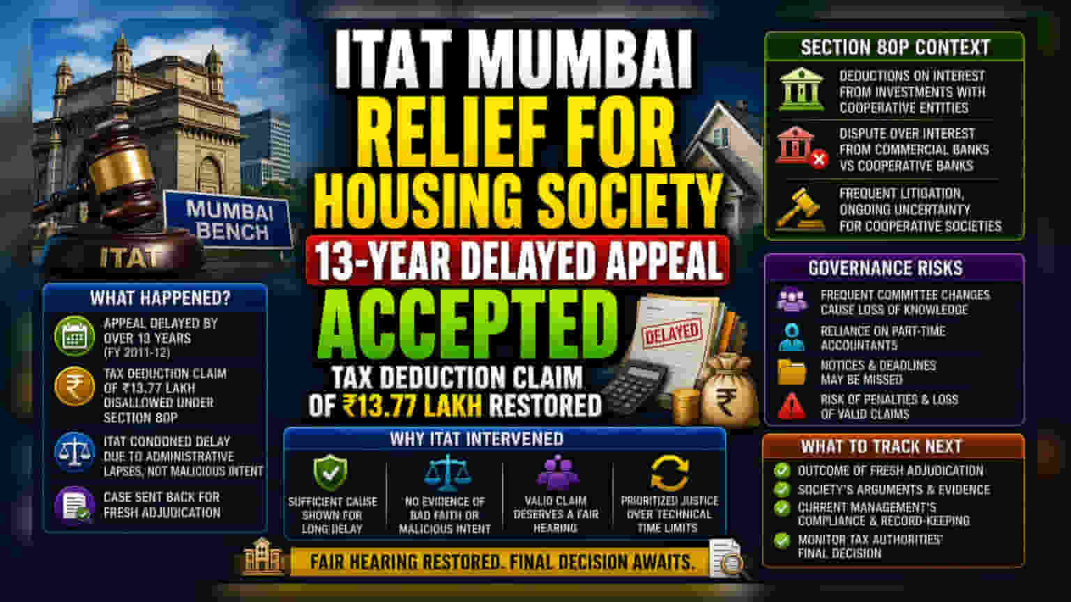 Income Tax Tribunal: 13 ఏళ్ల తర్వాత హౌసింగ్ సొసైటీకి ఊరట! పన్ను మినహాయింపు క్లెయిమ్ పునరుద్ధరణ