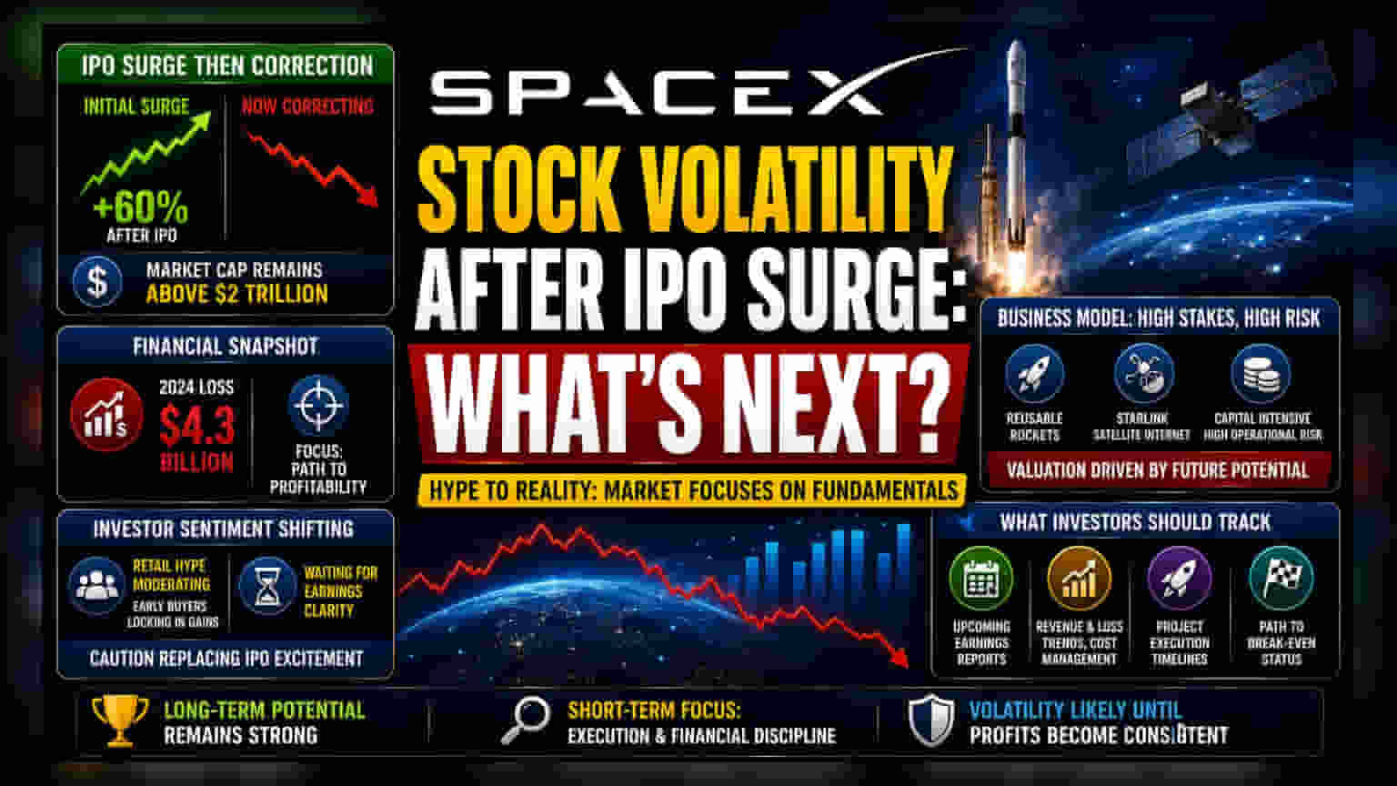 SpaceX શેર ભાવમાં ઘટાડો: વેલ્યુએશન અને નફાકારકતા પર હવે ફોકસ