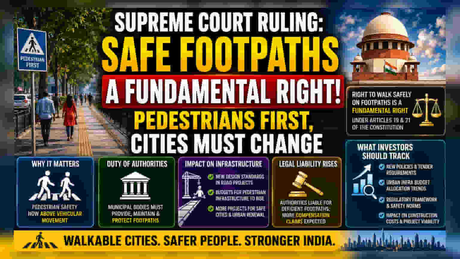 Supreme Court Declares Safe Footpaths a Fundamental Right