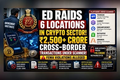 ED Raids Bengaluru Crypto Firms Over Rs 2,500 Cr FEMA Case