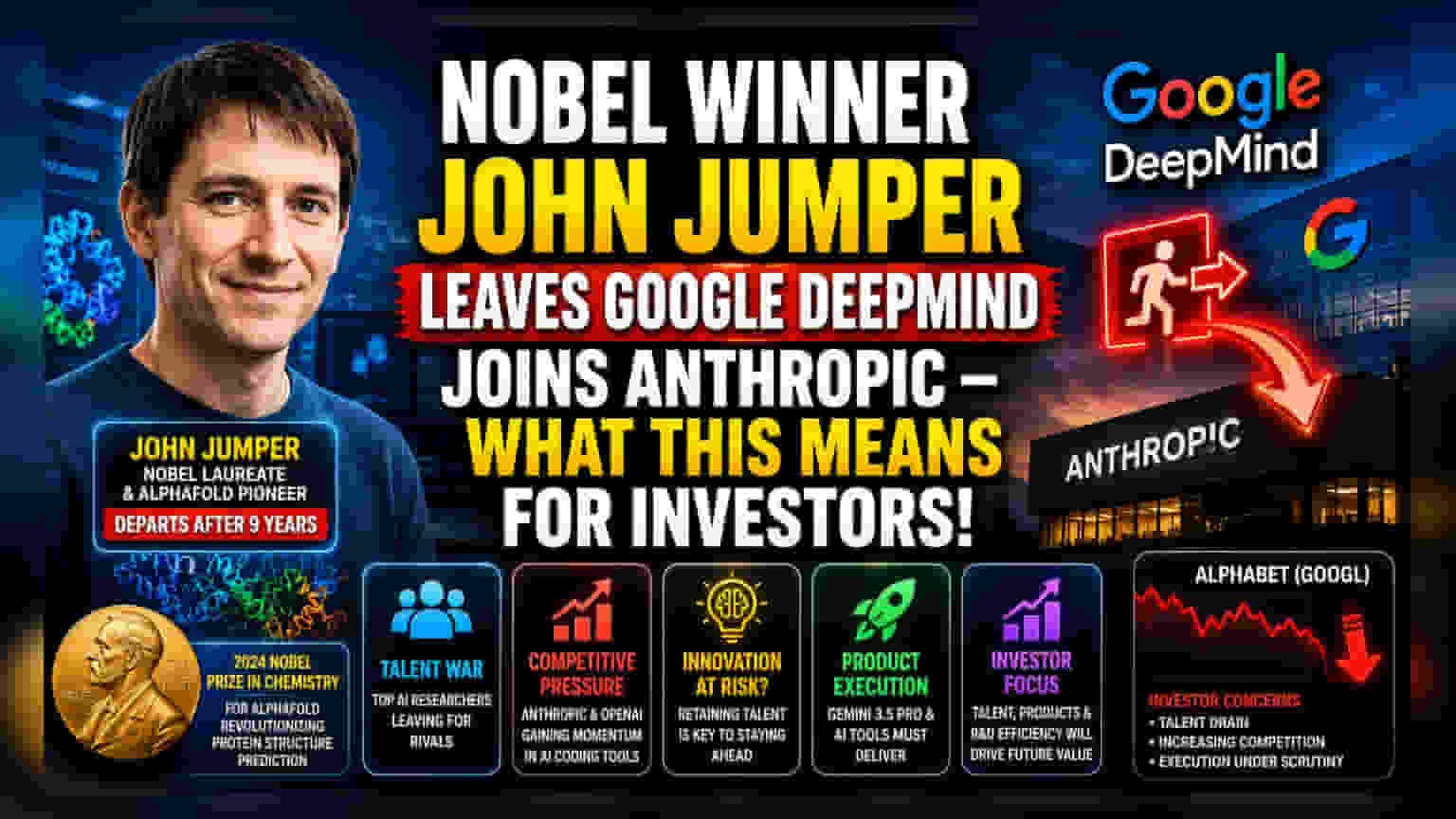 Nobel विजेते John Jumper Google DeepMind सोडून Anthropic मध्ये सामील; AI क्षेत्रात मोठी घडामोड!