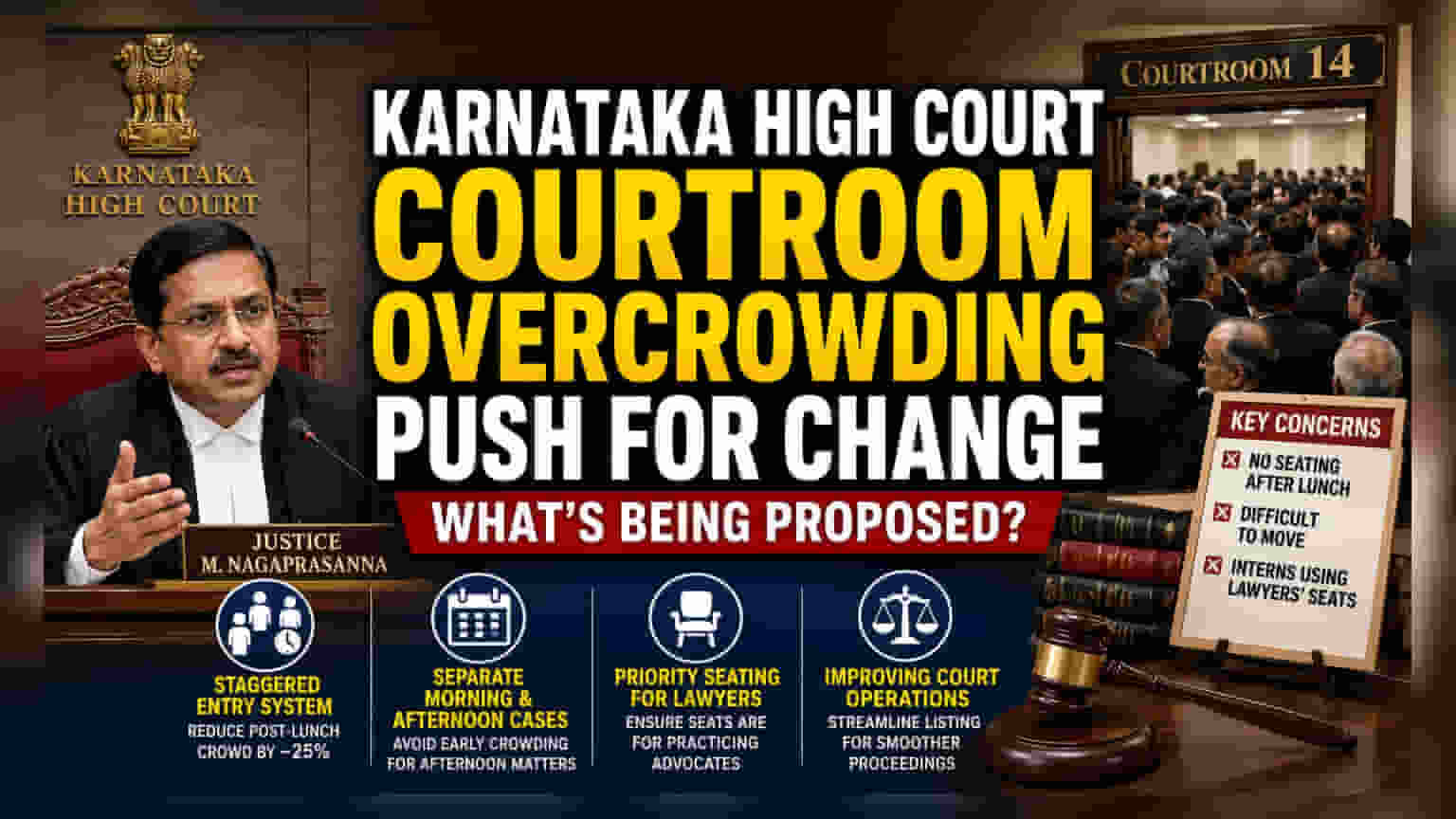 Karnataka High Court Addresses Courtroom Overcrowding Issues