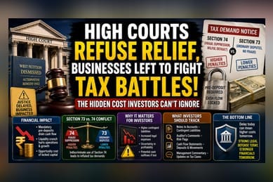 Tax Disputes: Why Courts' Dismissal of Writ Petitions May Lock Up Corporate Cash