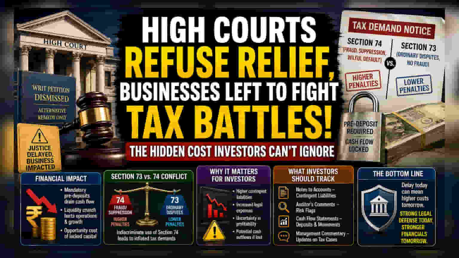 Tax Disputes: కోర్టులు పిటిషన్లు కొట్టేస్తే.. కంపెనీల డబ్బులు లాక్ అవుతాయా?