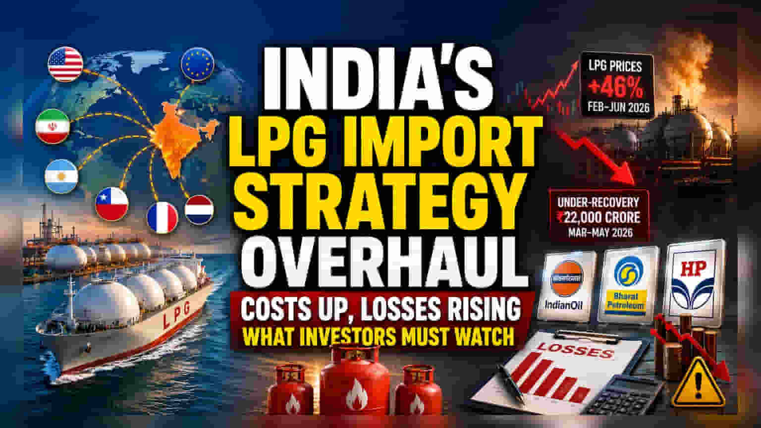 LPG आयात में भारत का बड़ा कदम: अमेरिका पर निर्भरता बढ़ी, OMCs पर ₹22,000 करोड़ का बोझ
