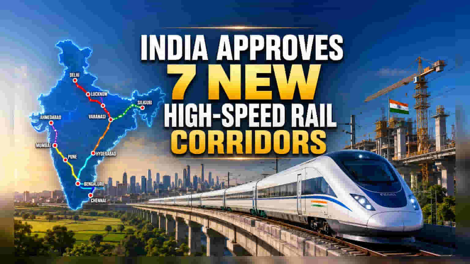 India Approves 7 New High-Speed Rail Corridors