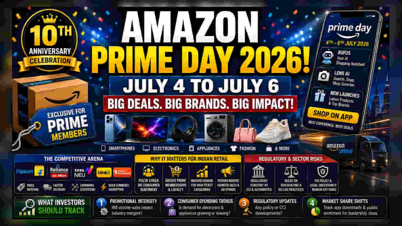 Amazon India Prime Day 2026: 4-6 ਜੁਲਾਈ ਨੂੰ ਸਜੇਗੀ ਸੇਲ!
