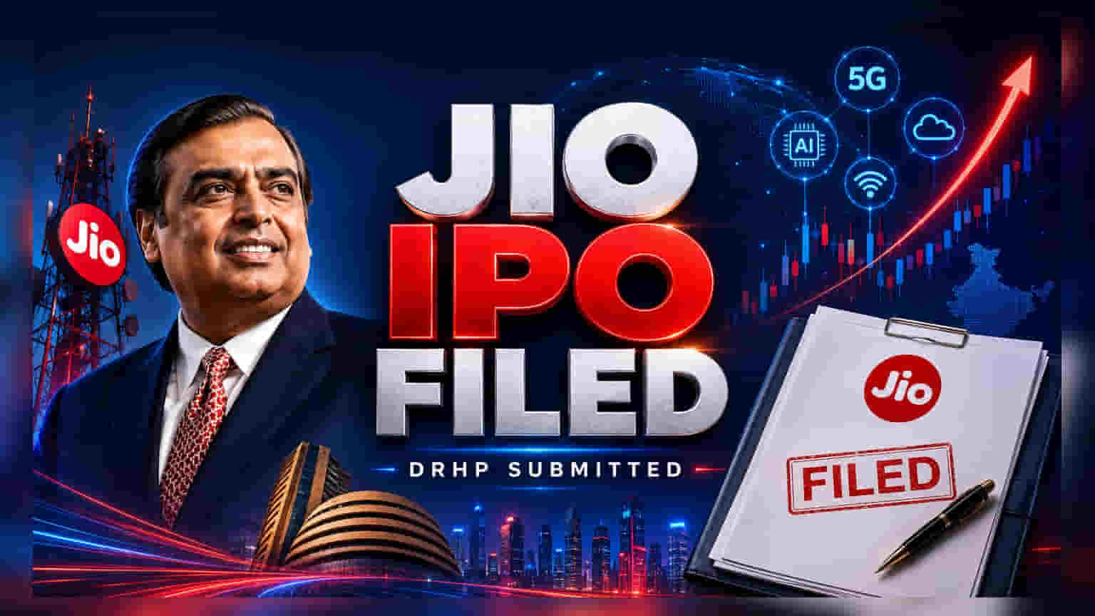 Jio Platforms IPO: रिलायन्सच्या डिजिटल युनिटची IPO प्रक्रिया सुरू! ₹27 कोटी शेअर्स बाजारात येणार