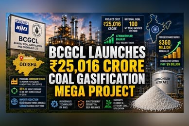 BHEL-Coal India JV to Launch ₹25,016 Cr Odisha Coal Gasification Plant