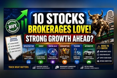 Brokerages Eye 18-43% Upside in 10 Indian Stocks