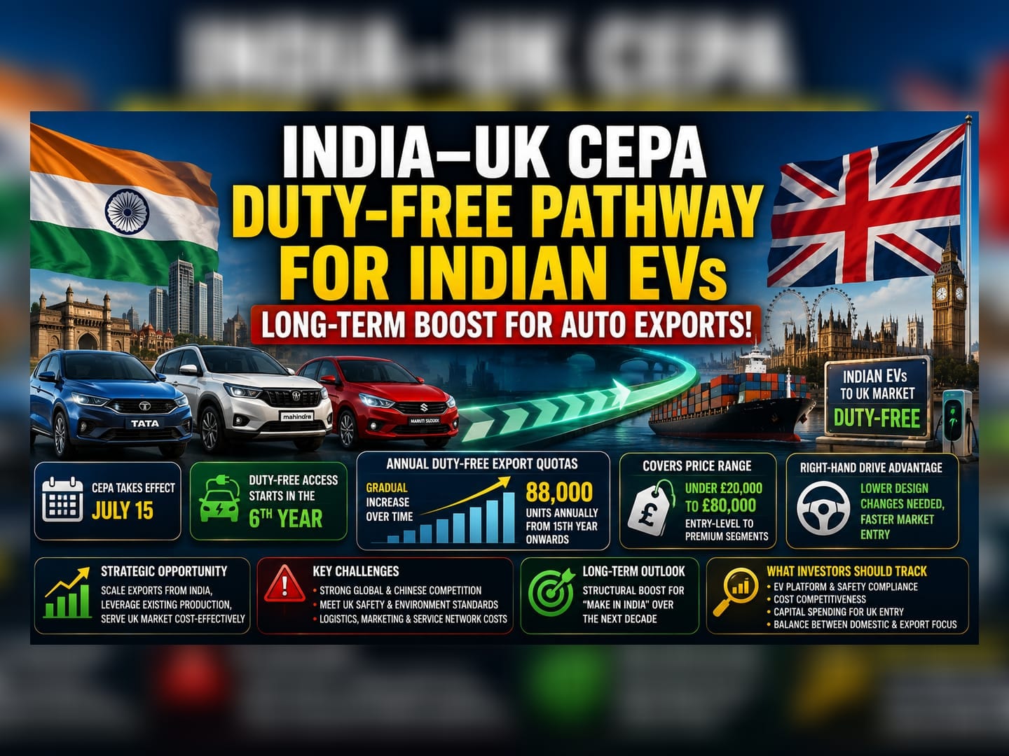 India-UK Trade Deal Opens EV Export Path for Local Automakers
