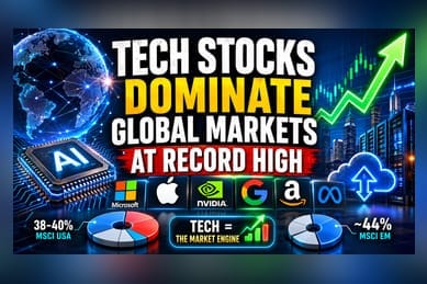 Tech Sector Dominance Hits Record 40% of Major Stock Indices