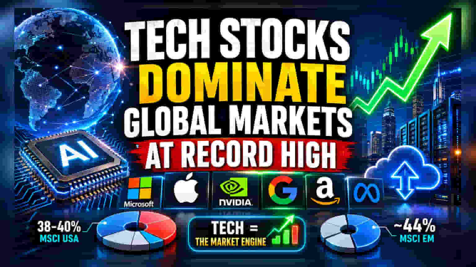 Tech Sector Dominance Hits Record 40% of Major Stock Indices