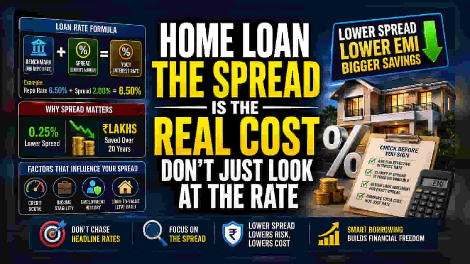 Home Loan: EMI-யை மாற்றும் 'ஸ்பிரெட்' – உங்க பாக்கெட்ல எவ்வளவு குறையும்?