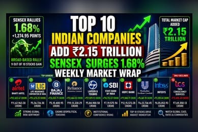 Top 10 Indian Firms Add ₹2.15 Trillion in Market Cap as Markets Rally