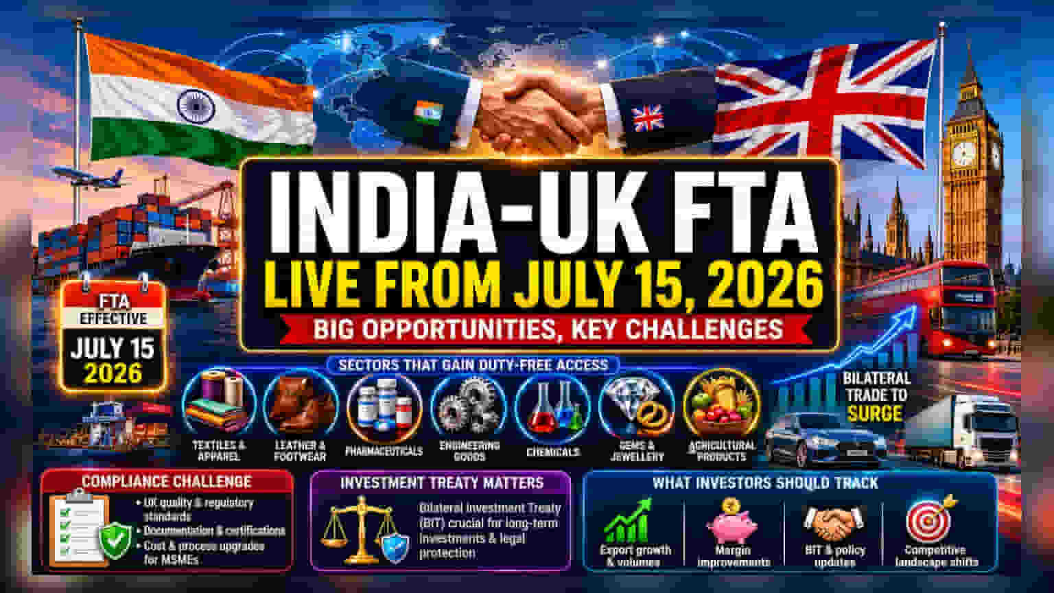 India-UK FTA Launches July 15: What Investors And Exporters Need To Know