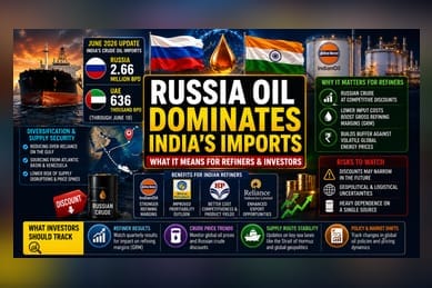 India Ramps Up Russian Crude Imports to 2.66 Million BPD in June