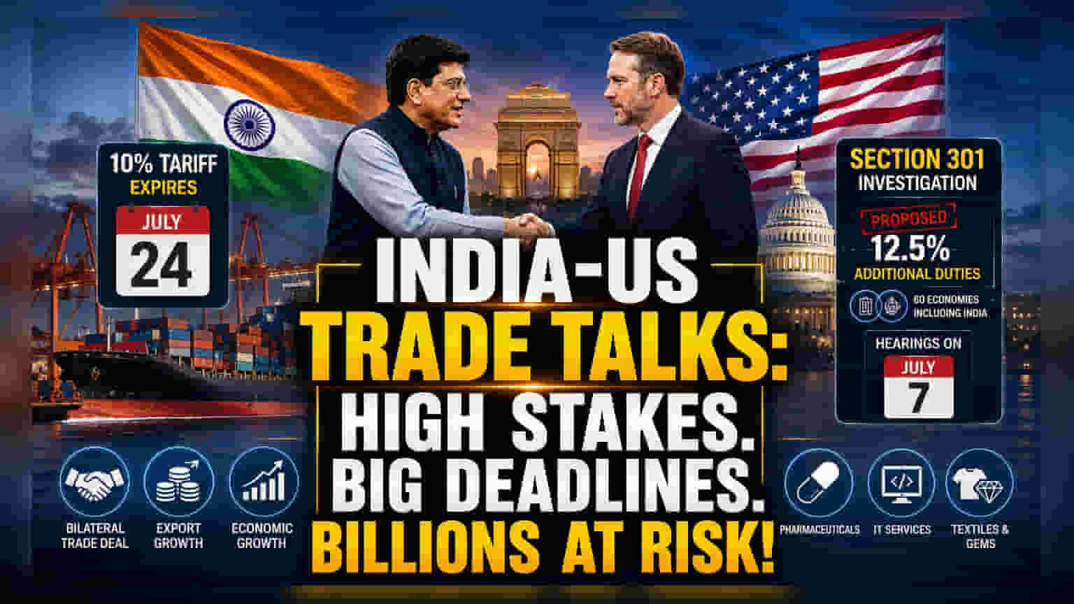 India-US Trade Talks This Week: Key Tariff Deadline Looms