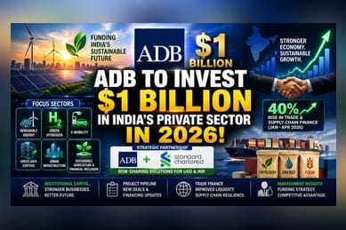 ADB Plans $1 Billion Financing for India’s Private Sector in 2026