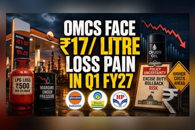 OMCs Face ₹17/Litre Fuel Losses in Q1 FY27; Brokerage Cuts Ratings