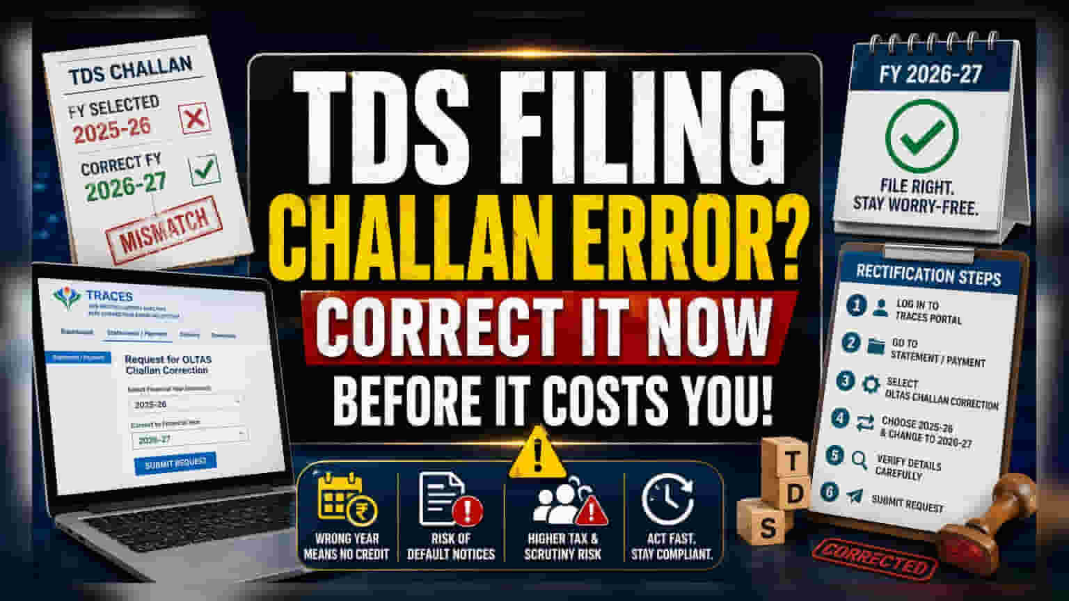 TDS चालान में गलती? 2026-27 के लिए पुराने TRACES पोर्टल का करें इस्तेमाल