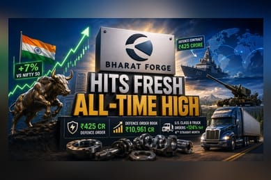 Bharat Forge Hits All-Time High on Defence Wins and Truck Demand