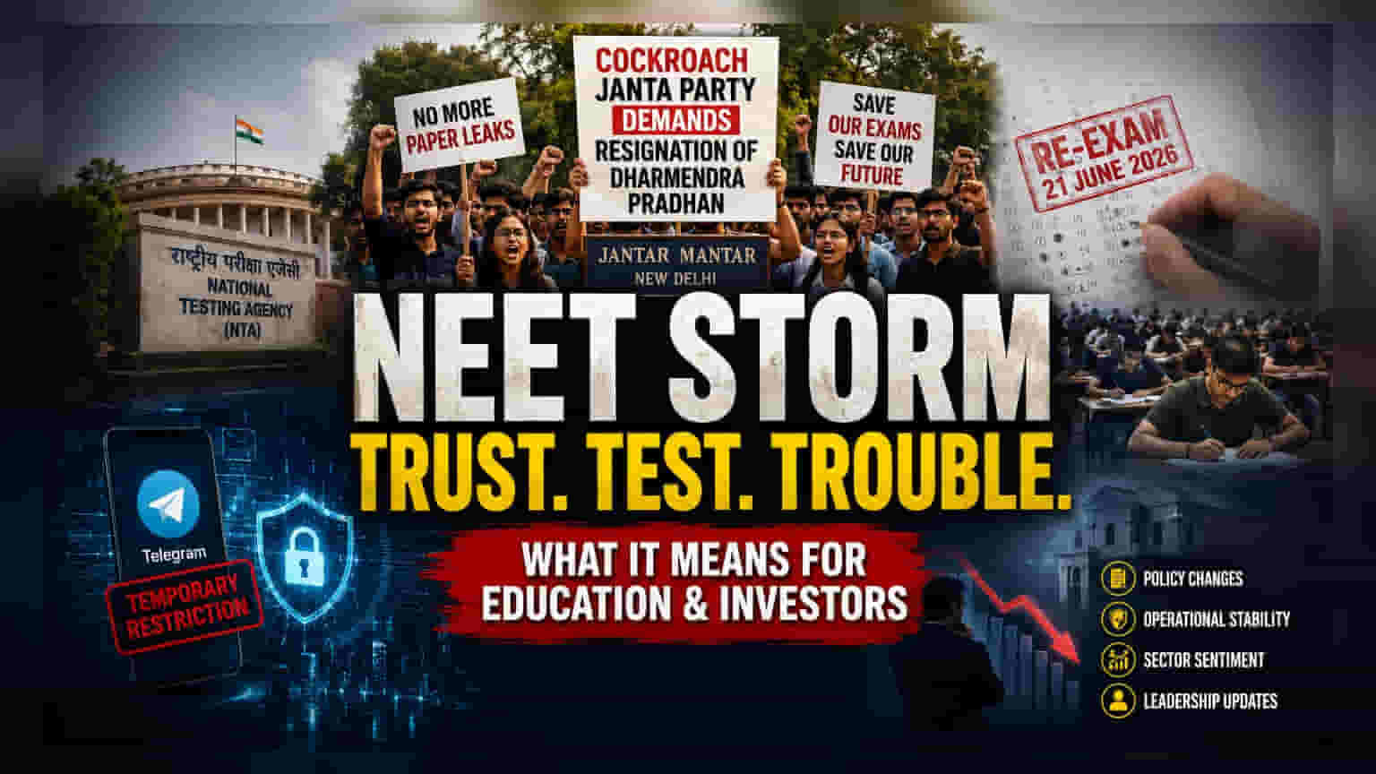 NEET రీ-ఎగ్జామ్ వివాదం: విద్యార్థి సంఘాల నిరసనలు.. మంత్రి రాజీనామా డిమాండ్!