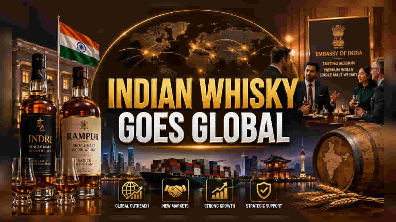 Indian Single Malt Whisky को मिला कूटनीतिक सहारा, अब दुनिया भर में पहुंचेगी "Indri" और "Rampur"