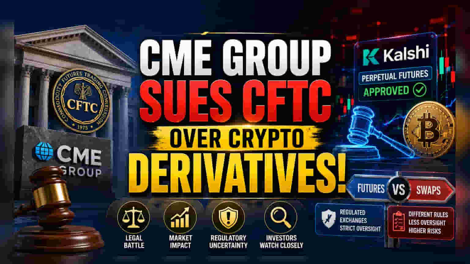 CME का CFTC पर मुकदमा: Kalshi के क्रिप्टो प्रोडक्ट को मिली मंजूरी पर सवाल