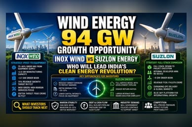 India’s 94 GW Wind Power Push: Analyzing the Suzlon and Inox Wind Strategy
