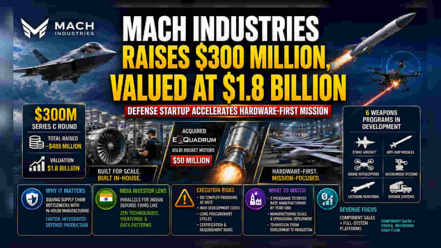 Mach Industries Raises $300M at $1.8 Billion Valuation