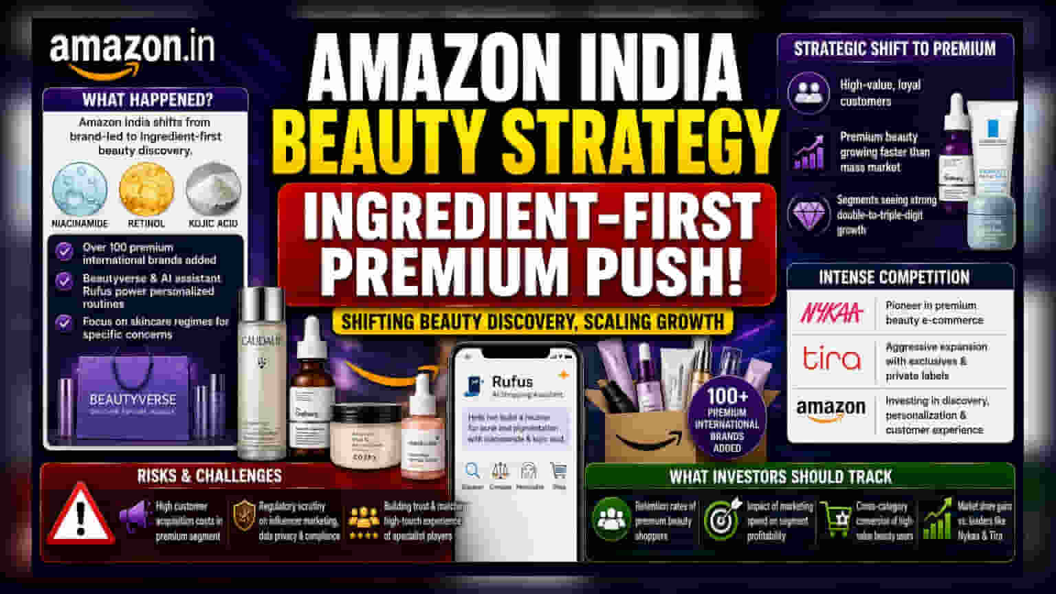 Amazon India బ్యూటీ స్ట్రాటజీలో మార్పు: స్కిన్కేర్, మెన్స్ గ్రూమింగ్పై ఫోకస్!