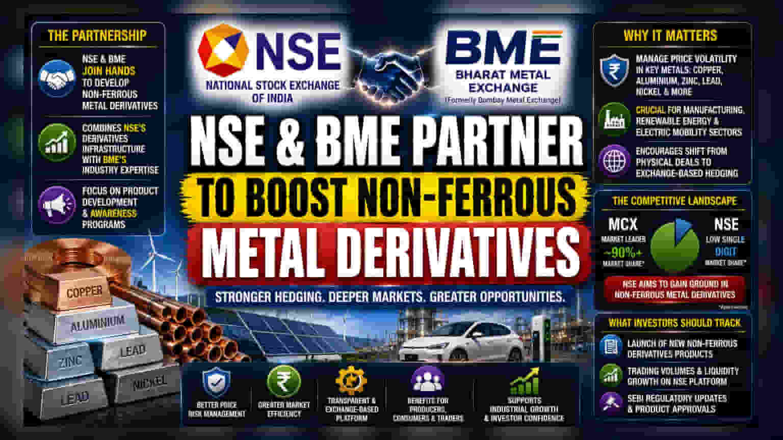 NSE Partners With Bharat Metal Exchange To Boost Metal Derivatives