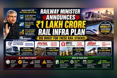 Rs 1 Lakh Crore Bengal Rail Push: Impact On RVNL, IRFC, Titagarh