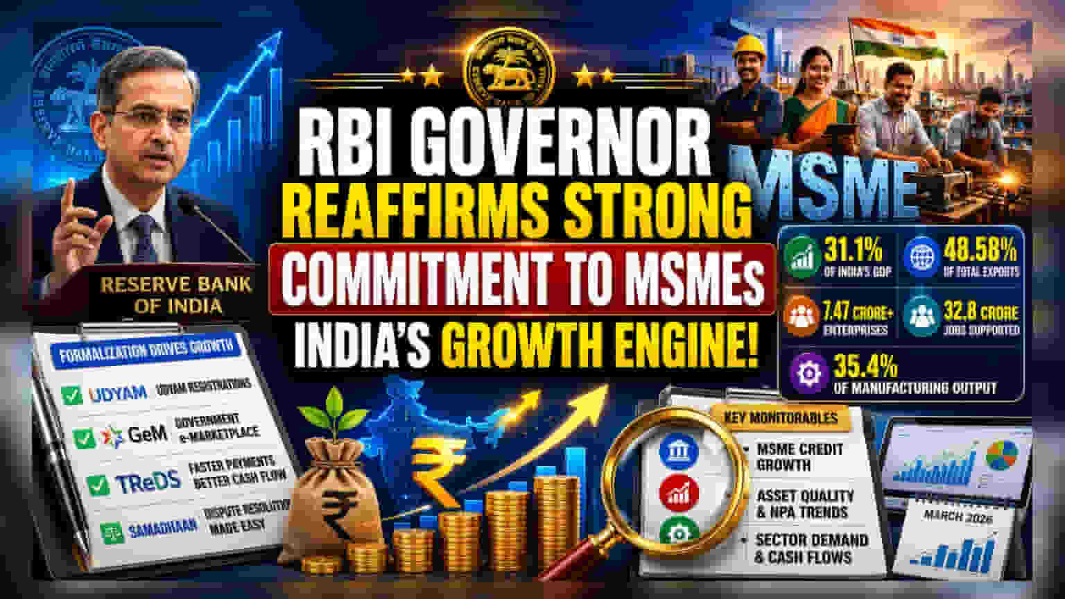 RBI-யின்MSME துறைக்கு ஆதரவு: "தொழில் முனைவோரின் பயிற்சி களம்" என புகழாரம்