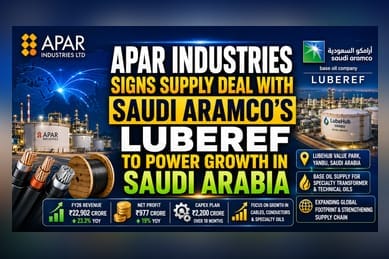APAR Industries Ties Up With Saudi Aramco Unit For Saudi Production