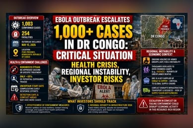 DR Congo Ebola Cases Cross 1,000; Regional Stability Risks Rise